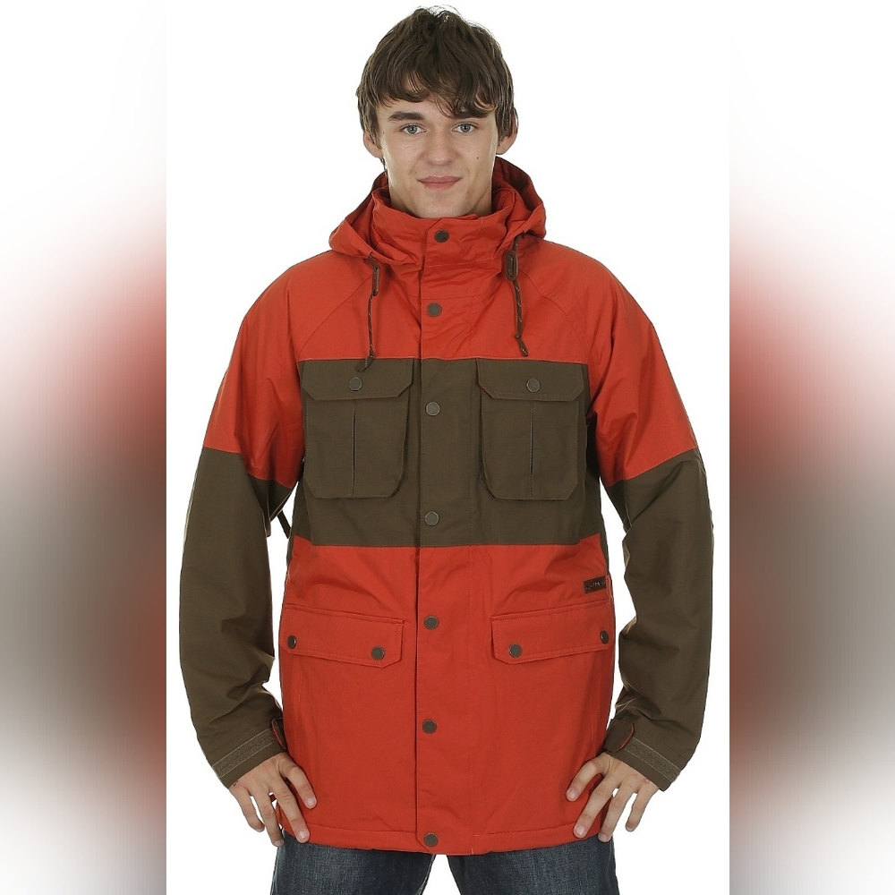 Burton Frontier Camfire/woolley Dryride snowboard jacket - size Medium